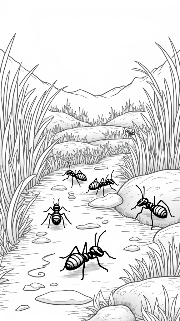 coloriages de fourmis